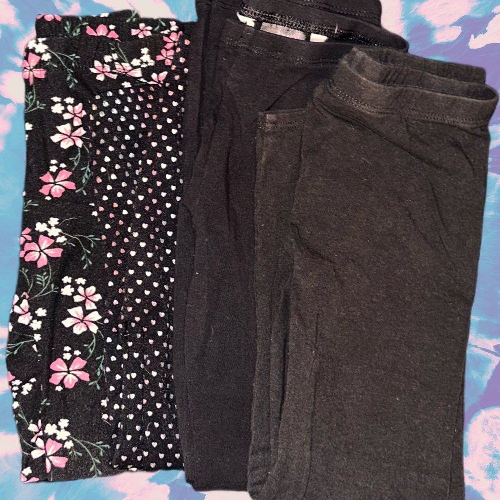 4 pairs of "girls"- or whoever wants to wear 'em- leggings! SEE description :]